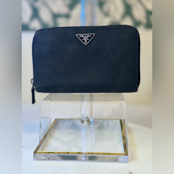 Prada Handbags - Prada Authentic Black Zip Wallet